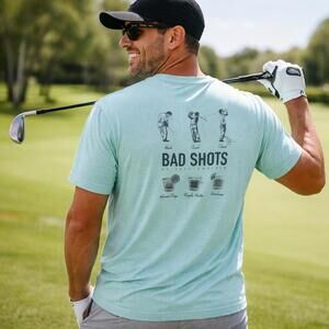 Travis Mathew Bad Shots Tee XL Mint Green Golf Shirt 2022 Peru